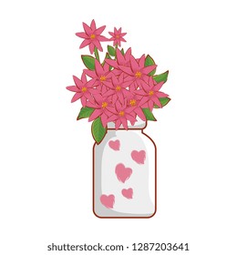 coffee cup with heart and rose