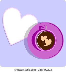 coffee cup with hearts