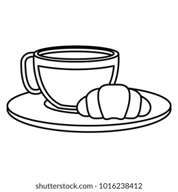 coffee cup hot with bread