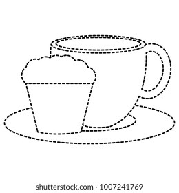 coffee cup hot with cake