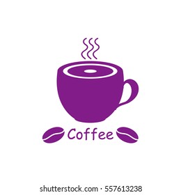 Coffee.Cup of hot coffee.Vector icon.