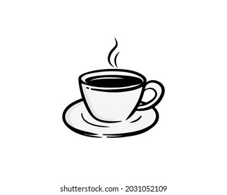 Coffee cup. hot drink. black