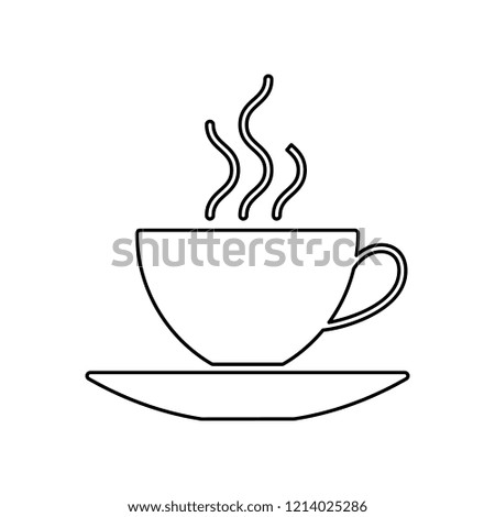 coffee cup, cup with hot drink icon. Simple outline vector of web, minimalistic set for UI and UX, website or mobile application
