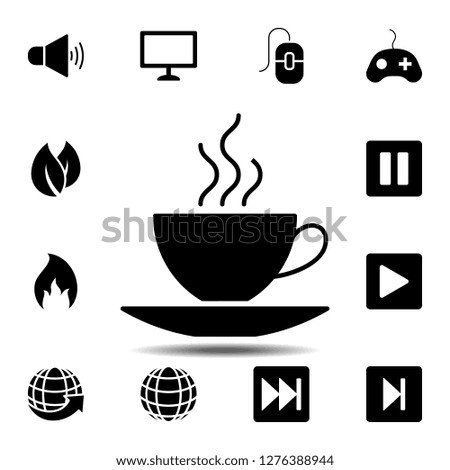 coffee cup, cup with hot drink icon. Simple glyph vector element of web, minimalistic icons set for UI and UX, website or mobile application