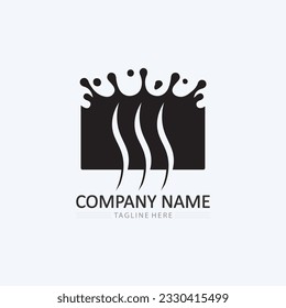 Coffee cup and hot drink Logo Template vector icon design