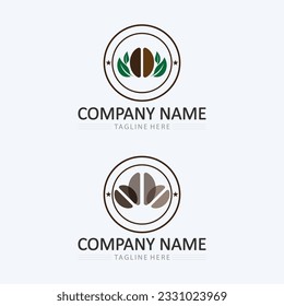 Café y bebida caliente Logo Plantilla diseño de icono vectorial