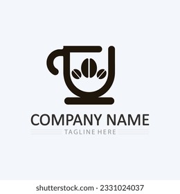 Coffee cup and hot drink Logo Template vector icon design