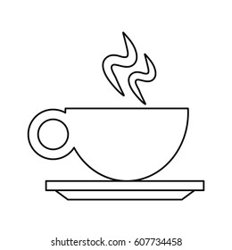 coffee cup hot drink outline
