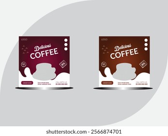 Coffee in cup. Hot drink in plastic cup. Coffee or tea. Cappuccino, mochaccino and latte. Tasty beverage. Social media sticker. Flat vector illustration isolated on white background