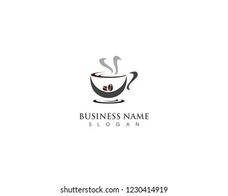 coffee cup of hot drink vector illustration