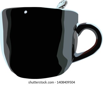 coffee cup hot espresso drink vector