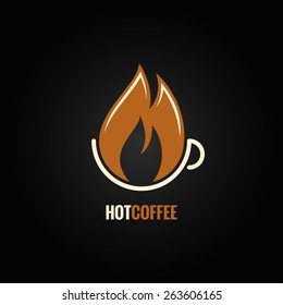 coffee cup hot fire concept background