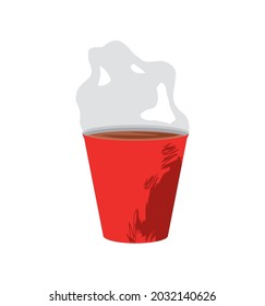 coffee cup hot icon isolated
