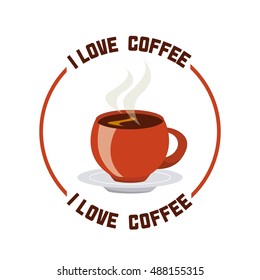 coffee cup house isolated icon vector illustration design