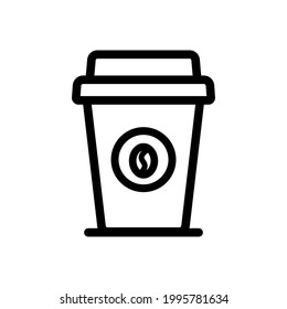 Coffee, coffee cup, coffee house outline icon.