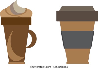 Coffee Cup Ice And Hot