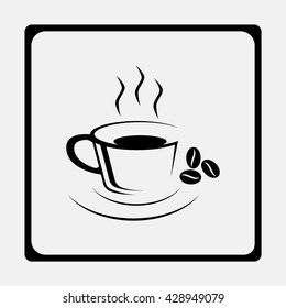 Coffee cup icon.