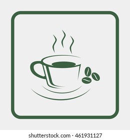 Coffee cup icon.