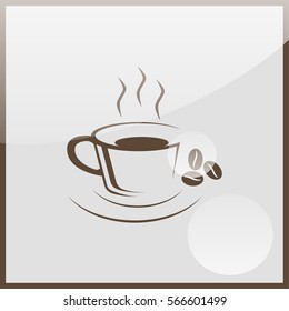 Coffee cup icon.