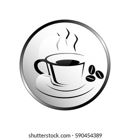 Coffee cup icon.