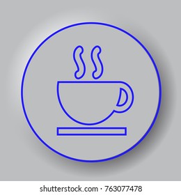coffee cup icon 3d, for Internet icon and application icon. Vector eps 10.
