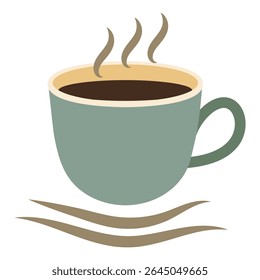 Coffee cup icon. Beautiful tea cup for logo icon. Cup of coffee icon, vector design template isolated on white background. Vector illustration.