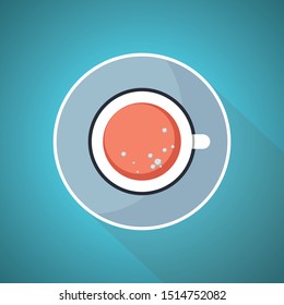 Coffee cup icon. Coffee break sign. Blue Theme Concept