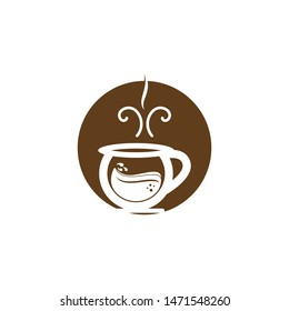 Coffee cup icon for break time symbol vector illustration 