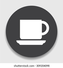 Coffee cup icon. Coffee button
