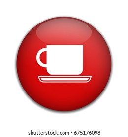 Coffee cup icon. Coffee button