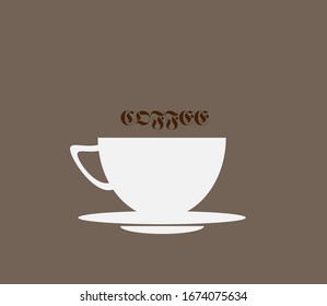 Coffee cup icon, cafe or diner logo, vector illustration.