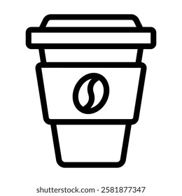 Coffee Cup Icon for Cafe Coffee Restaurant