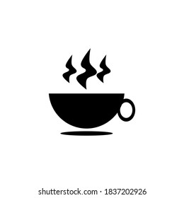coffee cup icon. cafe symbol flat style isolated on white background. vector illustration
