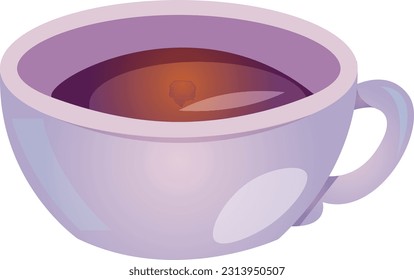 Coffee cup icon. Cartoon cup with coffee vector illustration. Coffee cup logo
