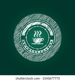 coffee cup icon with chalkboard texture