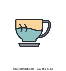 coffee cup icon collection .design style with background