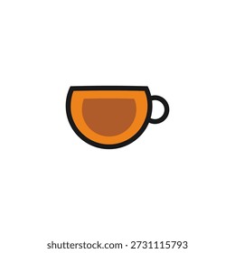 Taza de café icono de color elegante