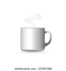 Coffee cup icon in color. Food beverage hot espresso