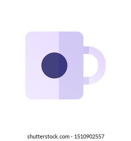 Coffee cup icon colour flat