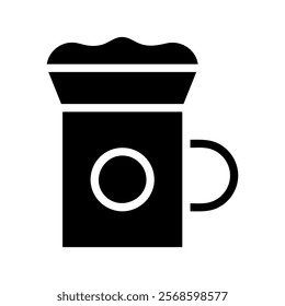 Coffee cup icon. Concept of a hot drink, breakfast, and caffeine.