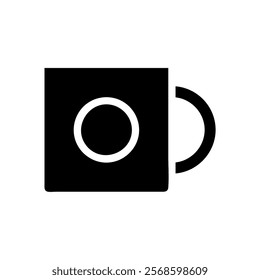 Coffee cup icon. Concept of hot drink, breakfast, and break time.