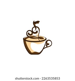 coffee cup icon design abstract color vector illustration