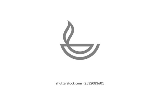 Coffee cup. Icon for design. Easily editable
