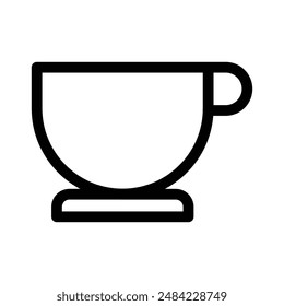 Diseño de icono de taza de café en estilo relleno y perfilado