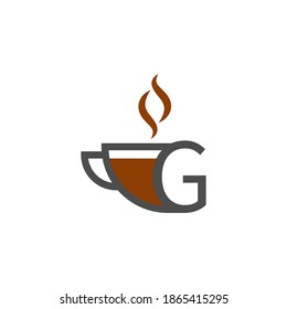 Design-Buchstabe G Logo-Vorlage für den Kaffee-Becher