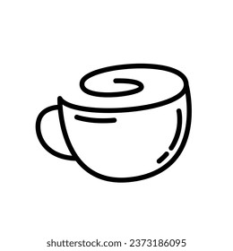 Coffee cup icon design, line art and logo design