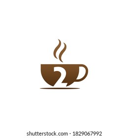 Coffee cup icon design number 2  logo concept