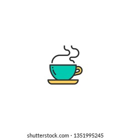 Coffee cup icon design. Startup icon vector illustration