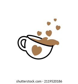Coffee cup icon design template vector isolated