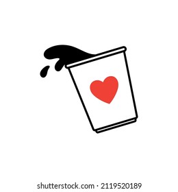 Coffee cup icon design template vector isolated